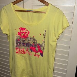 Baleno “have a wonderful day” graphic embellished, short sleeve shirt